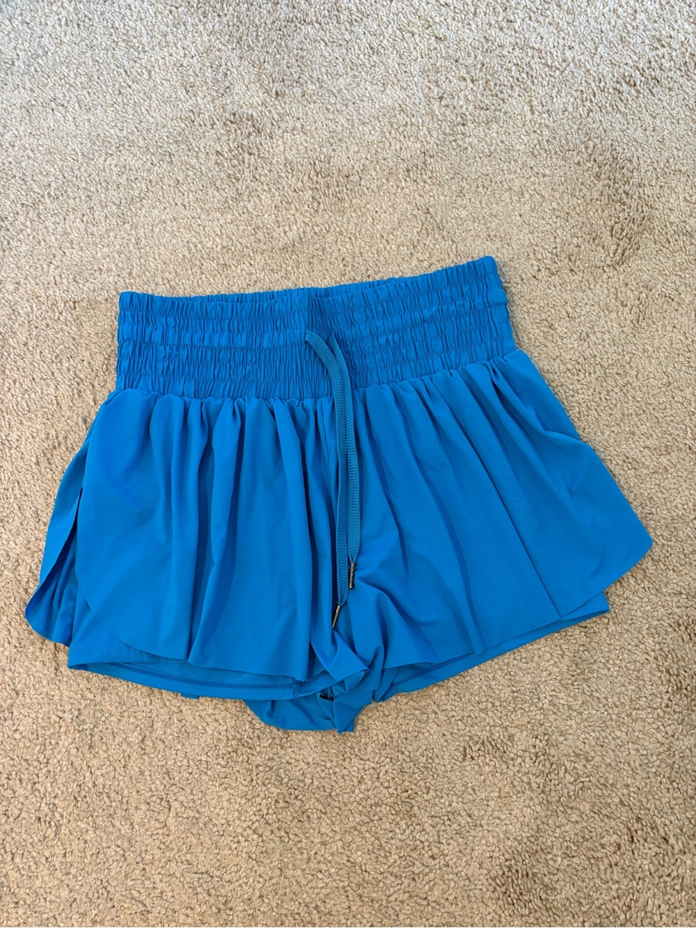 NWOT Blue Women's Smocked Waist Athletic Tennis Preppy Skort